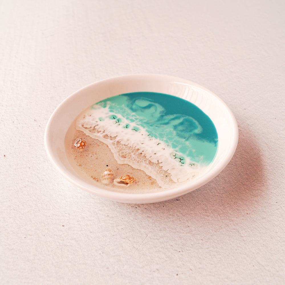 Circle Dish - Aqua Surf