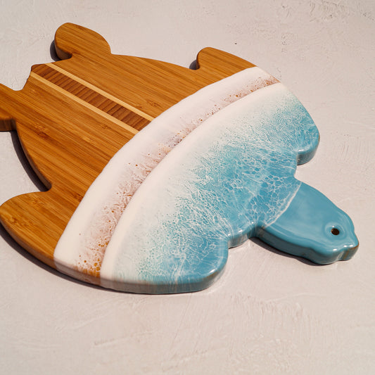 Bamboo Turtle Serving Board - Coastal Cool