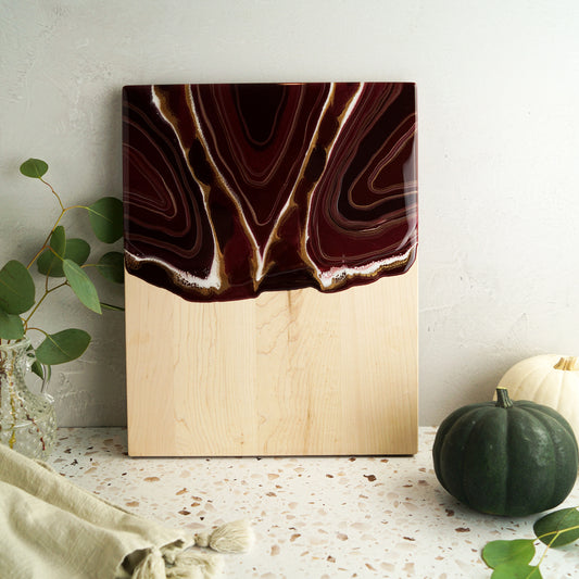 Maple Wood Medium Serving Board - Mulled Wine