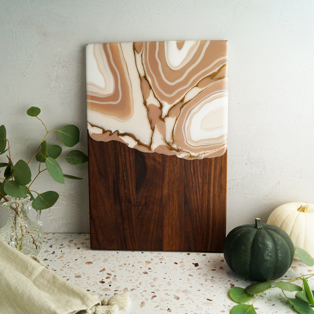 Walnut Wood Large Serving Board - Spiced Chai