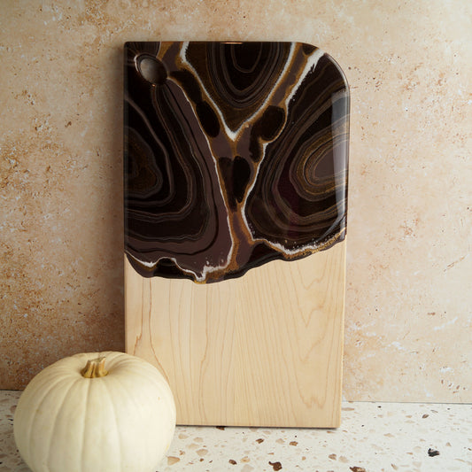 Maple Wood Medium Serving Board - Hot Chocolate