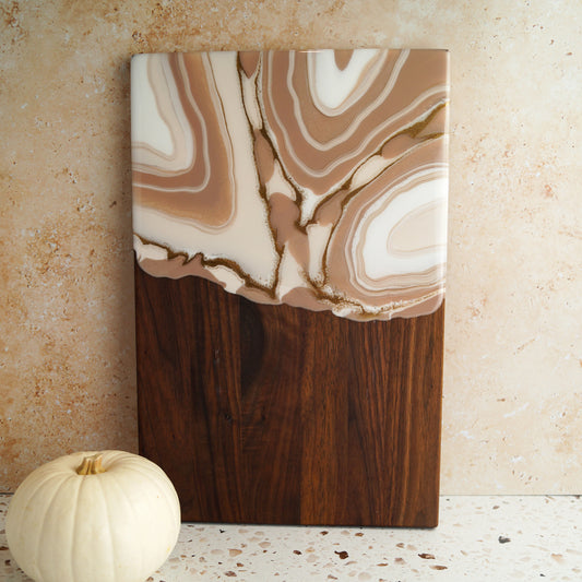 Walnut Wood Large Serving Board - Spiced Chai