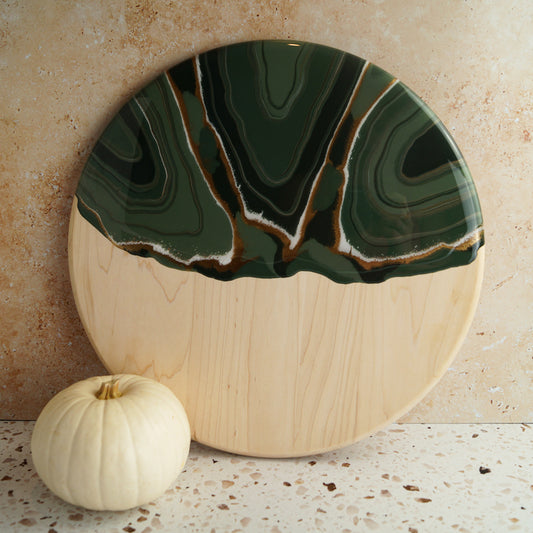 Maple Wood Large Serving Board - Autumn Moss