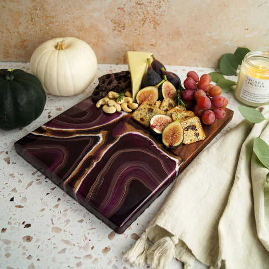 Walnut Wood Small Serving Board - Fireside Fig