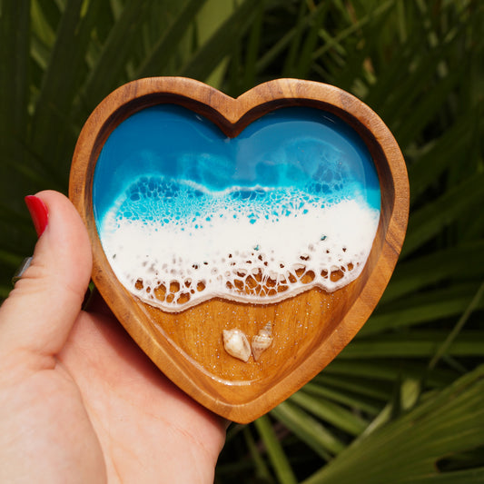 Heart Olive Wood Dish - Caribbean Cay