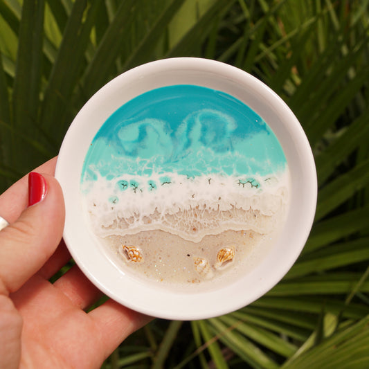 Circle Dish - Aqua Surf