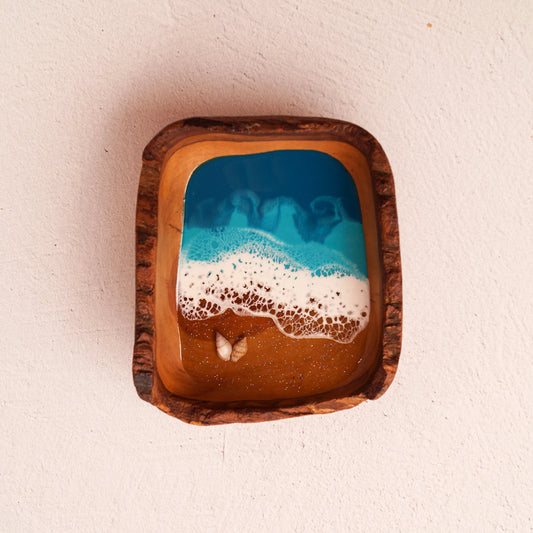 Live Edge Olive Wood Dish - Caribbean Cay