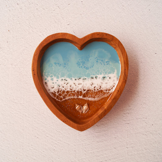 Heart Olive Wood Dish - Coastal Cool