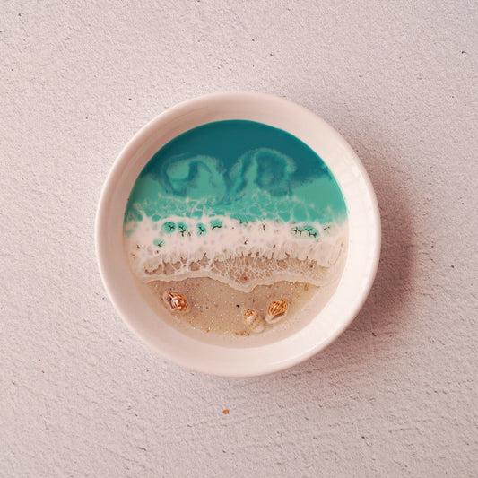 Circle Dish - Aqua Surf