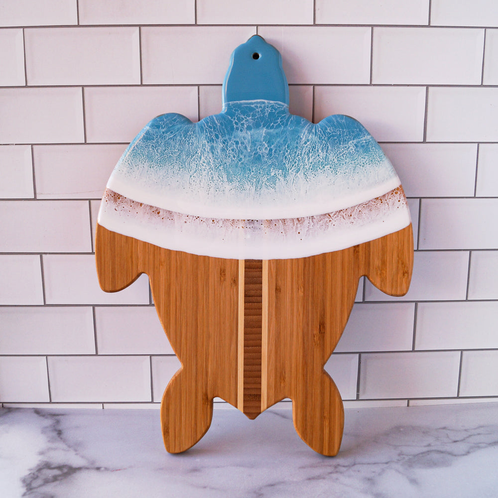 Bamboo Turtle Serving Board - Coastal Cool