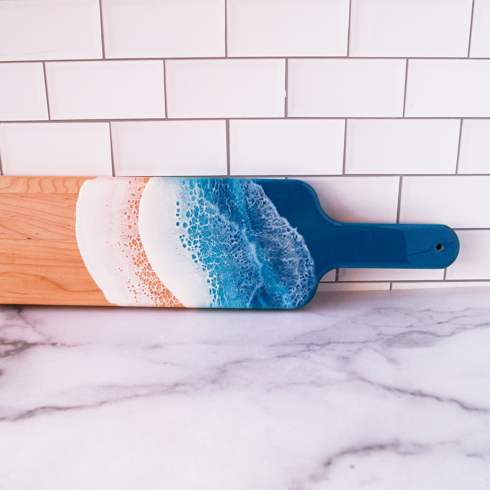 Maple Wood Baguette Serving Board w/ Handle - Caribbean Cay