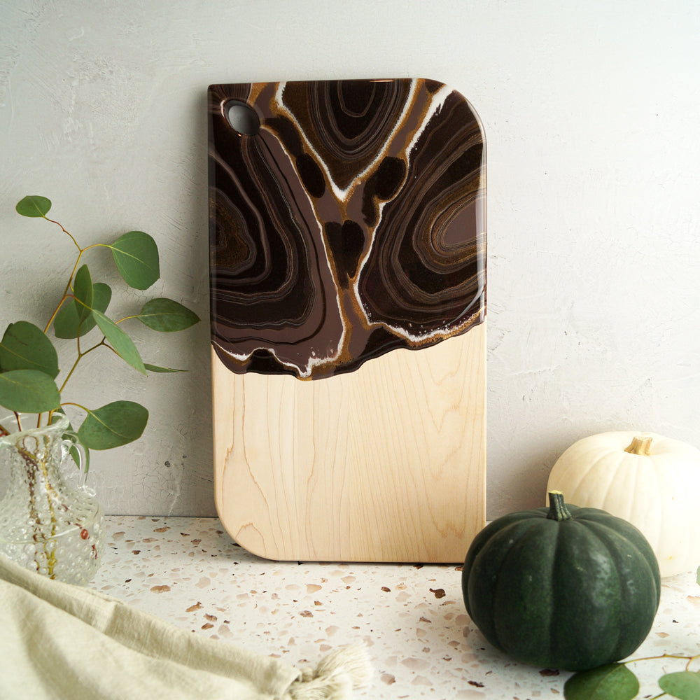 Maple Wood Medium Serving Board - Hot Chocolate